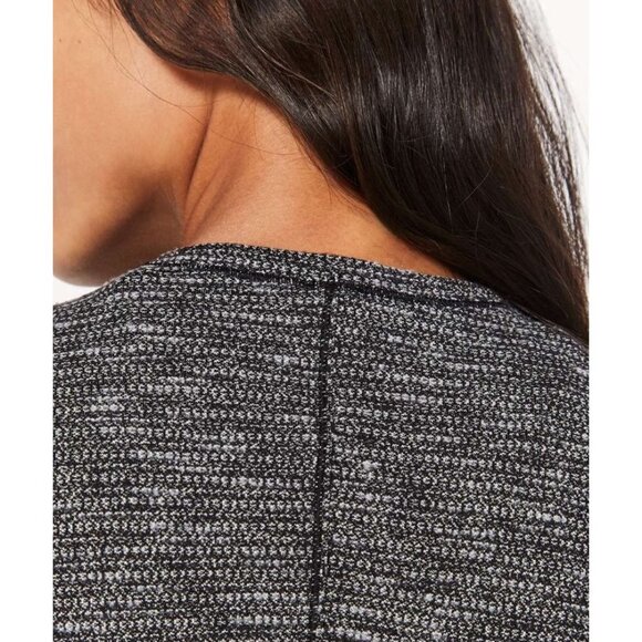 Lululemon Kitsilano Coco Pique Black White Fitted Long Sleeve 4 - Picture 3 of 6